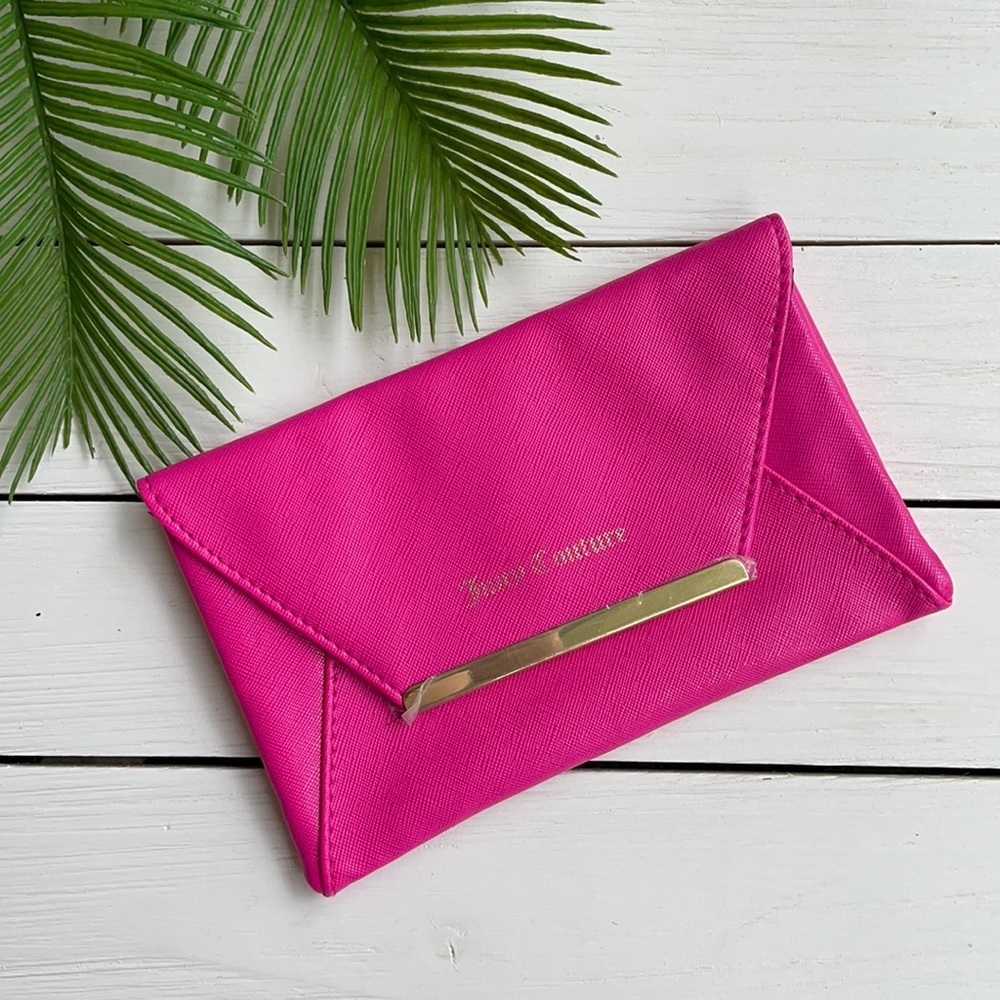 NWOT Juicy Couture Envelope Clutch Pink Gold